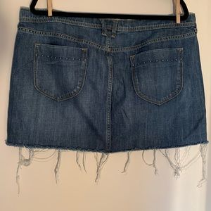 Old Navy Distressed Denim Mini Skirt.